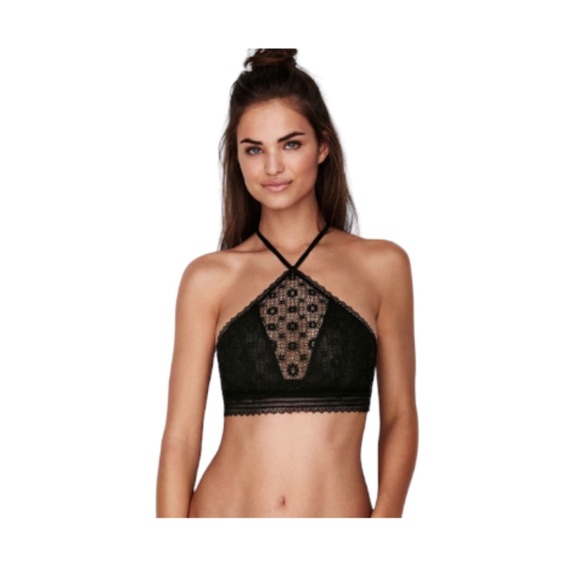 VS🦎Underwire Lightly Padded High Neck Halter Lace Bralette🌵 - Picture 1 of 5